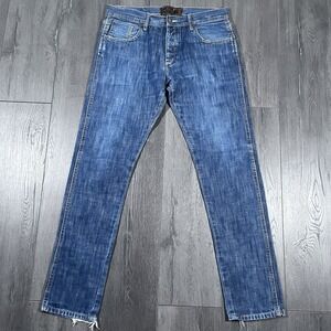 Sicko Nineteen Jeans Mens 32x32 Mens Blue Button Fly Medium Wash Cowboy Blokecor